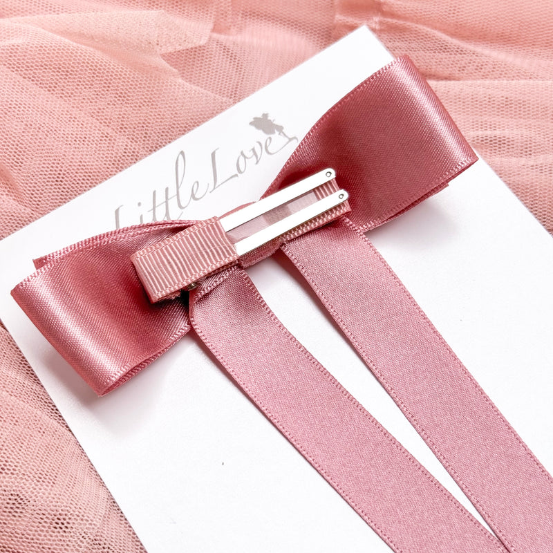 FLEUR Petite Satin Bow / ROSE PINK