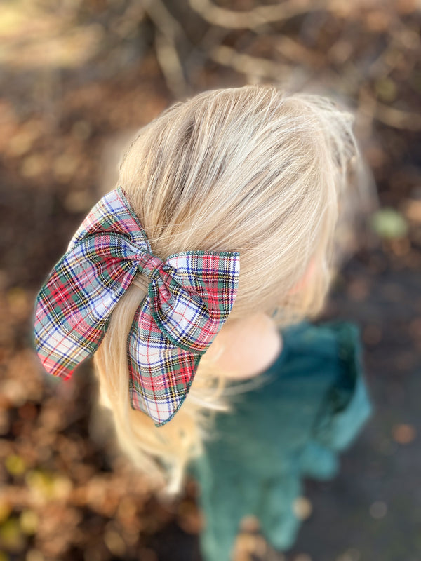 Prairie Bow Tartan / White & Emerald