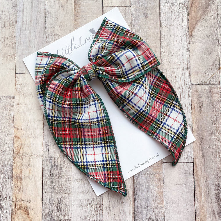 Prairie Bow Tartan / White & Emerald