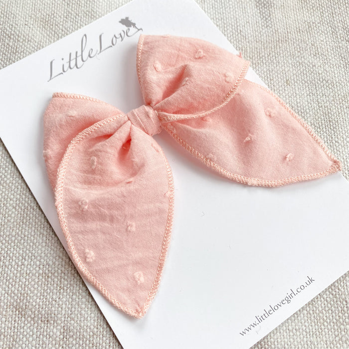 Prairie Bow Petite / Swiss Dot Pink