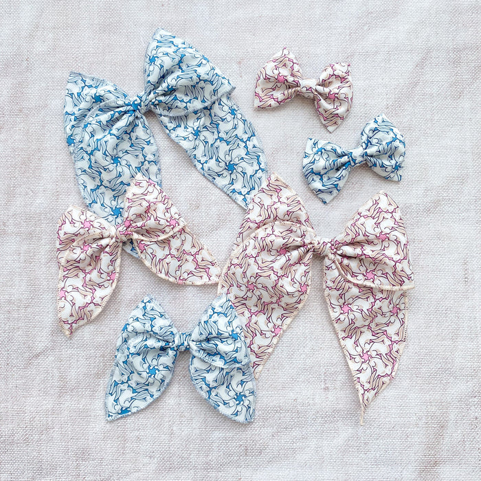 Little Cotton Bow Clip / Liberty Bunnies