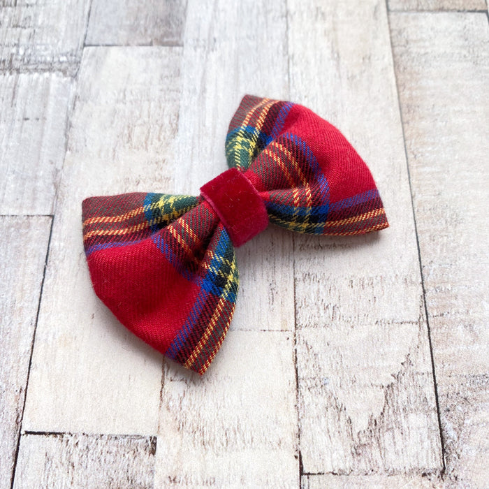 LITTLE Tartan Bow / Red